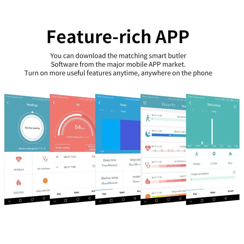 2 Pcs Watch4 Color Screen Waterproof Smart Bracelet Magnetic Steel Strip