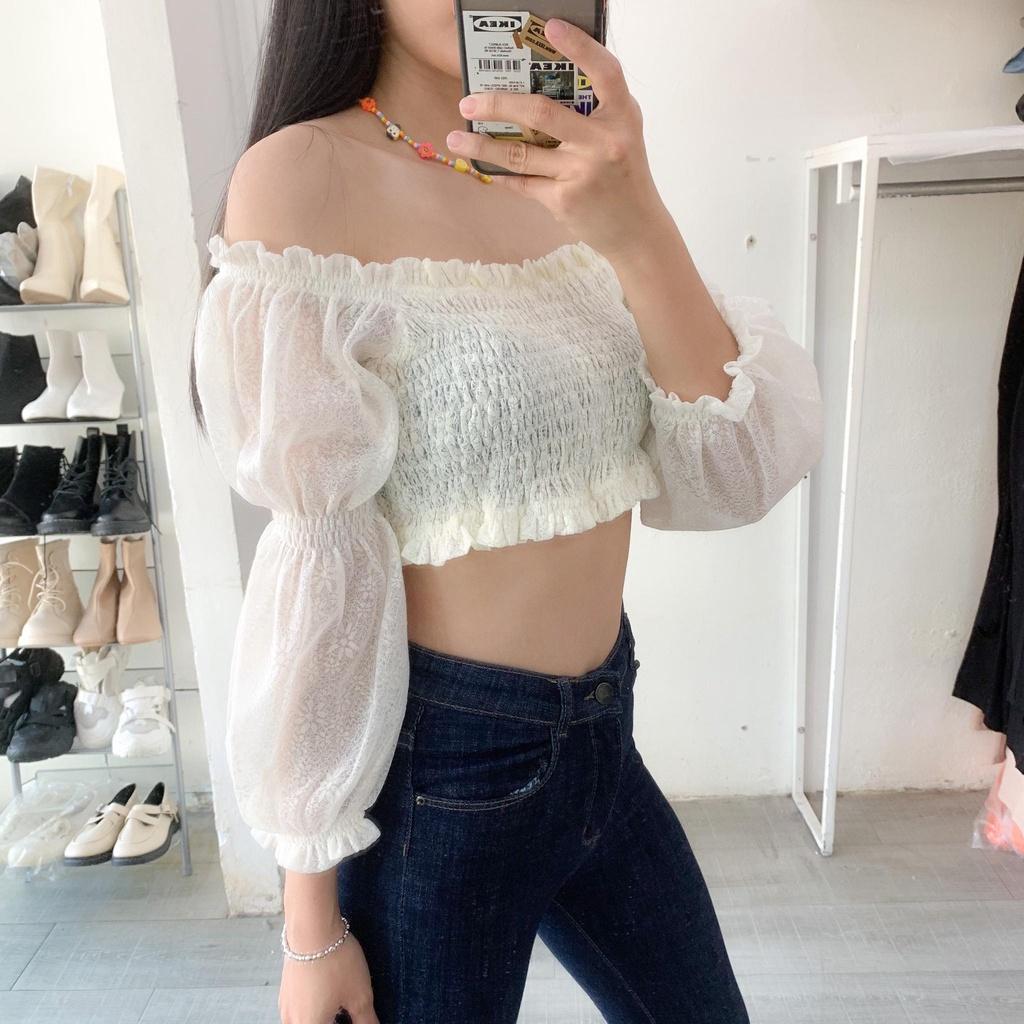 Áo croptop bo thun