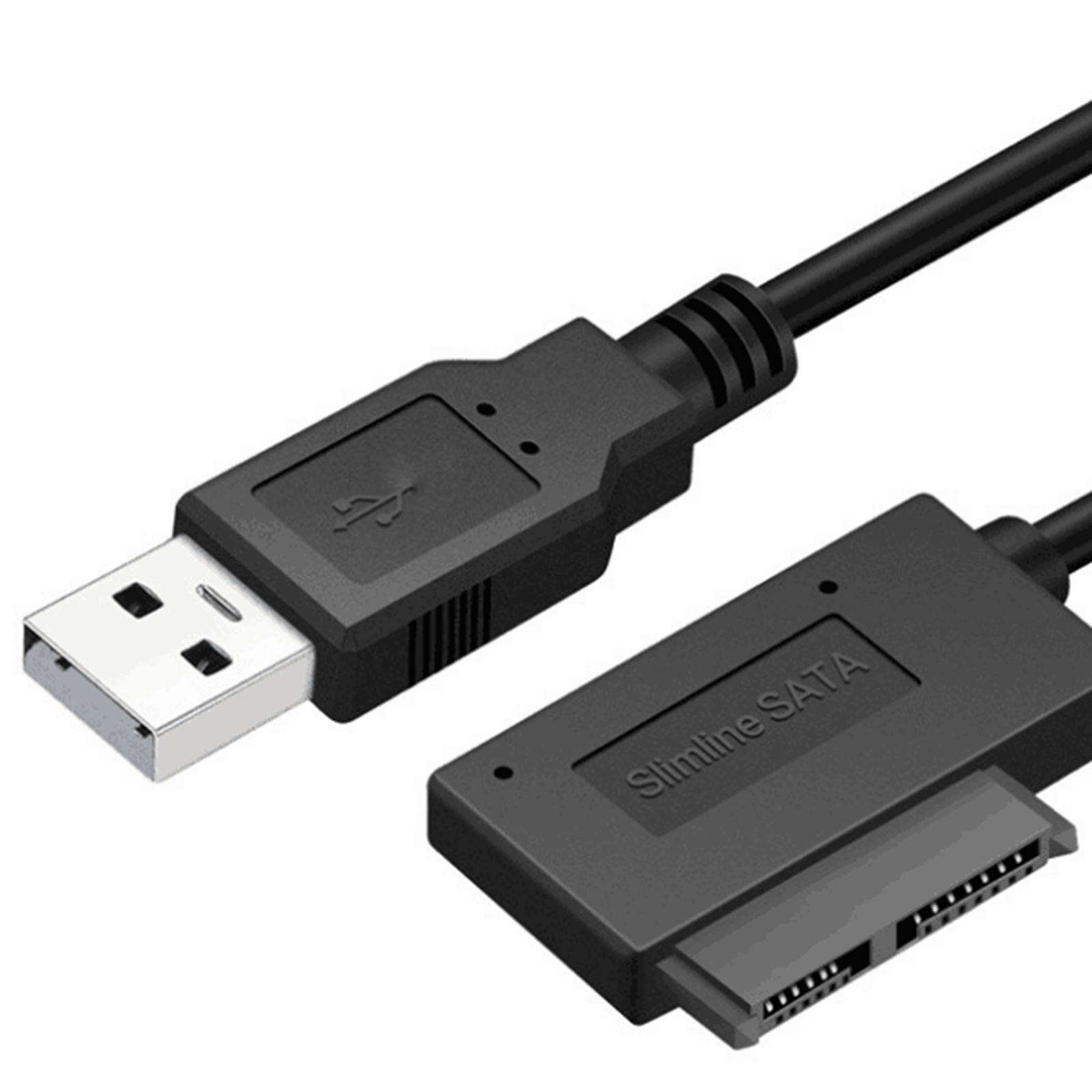 USB 2.0 to 2.5inch 7+6 13Pin SATA Converter Cable Adapter For SATA HDD