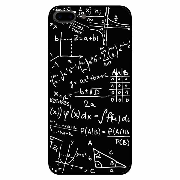 Ốp lưng in cho Iphone 7 Plus/ 8 Plus Mẫu Toán Học 1