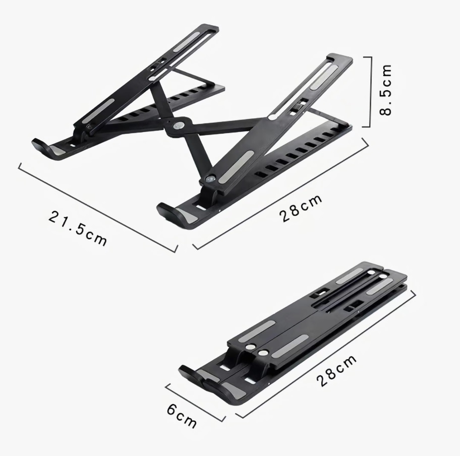 Giá Đỡ Laptop, Máy Tính Bảng Hợp Kim Nhôm Cao Cấp N3 18 inch với 6 Mức Điều Chỉnh Chiều Cao Thông Thoáng Hỗ Trợ Tản Nhiệt