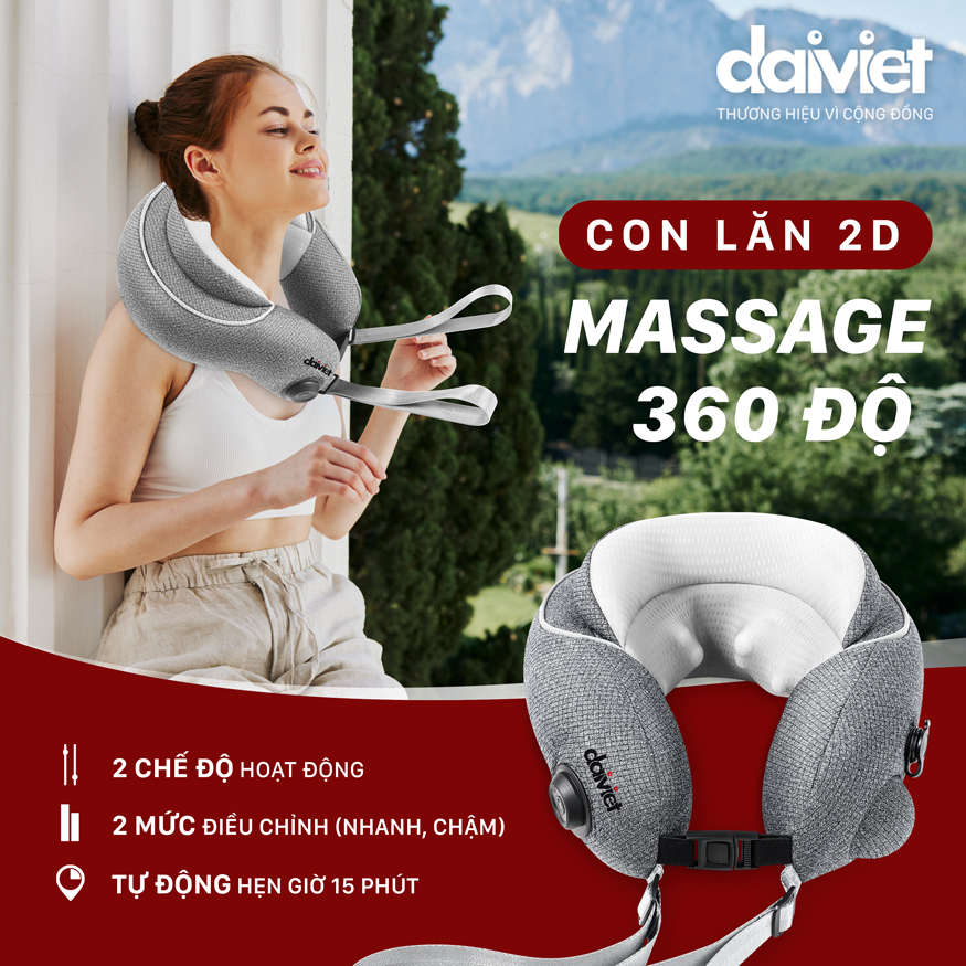 [SALE LẤY ĐÁNH GIÁ] Máy Massage Cổ Đại Việt DVMG-00002, Con Lăn 360 Độ Cao Cấp Giảm Nhức Mỏi Cổ Vai Gáy Hiệu Quả