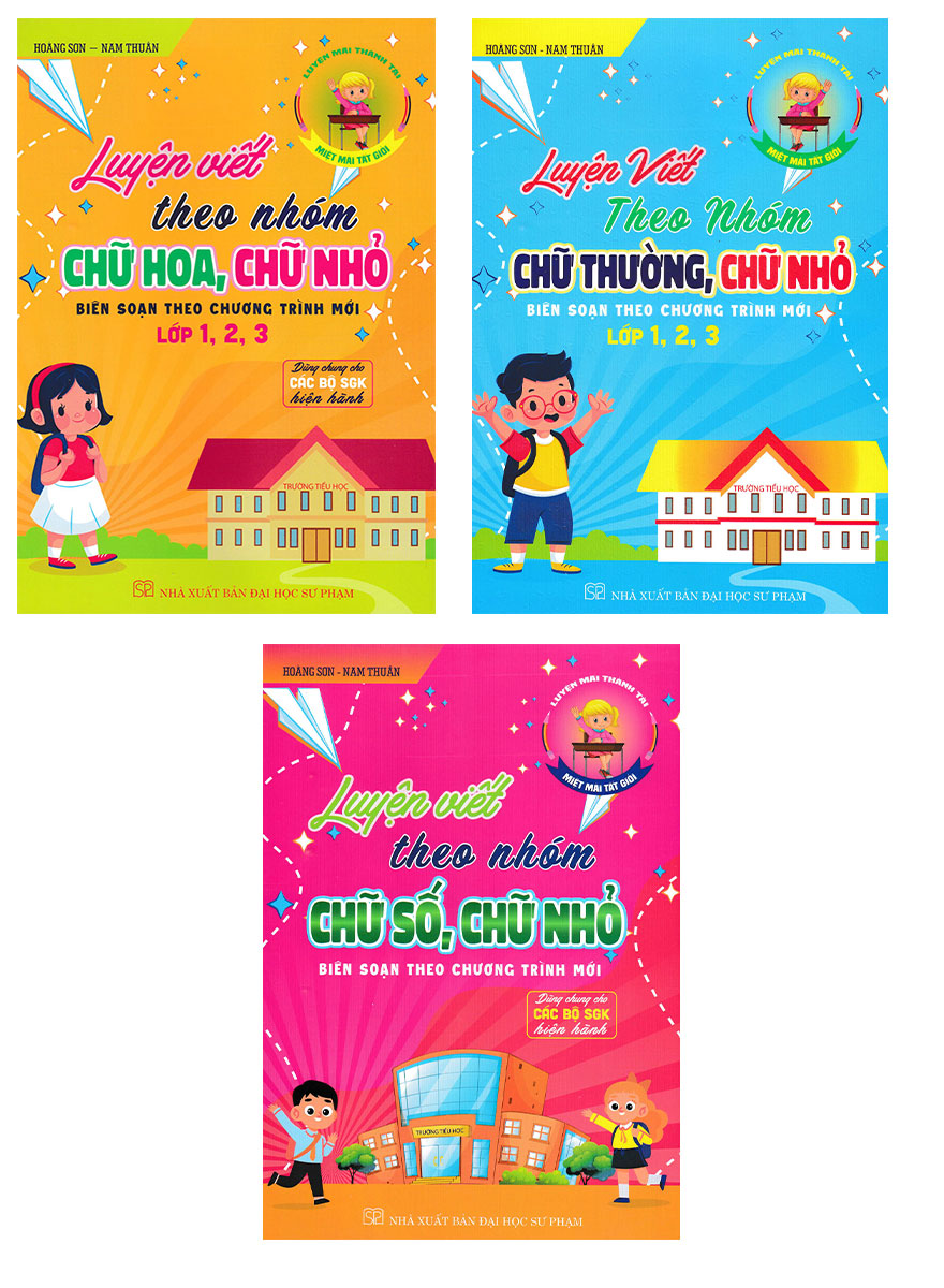 Combo Luyện Viết Chữ Theo Nhóm: Chữ Thường, Chữ Nhỏ + Chữ Hoa, Chữ Nhỏ ...