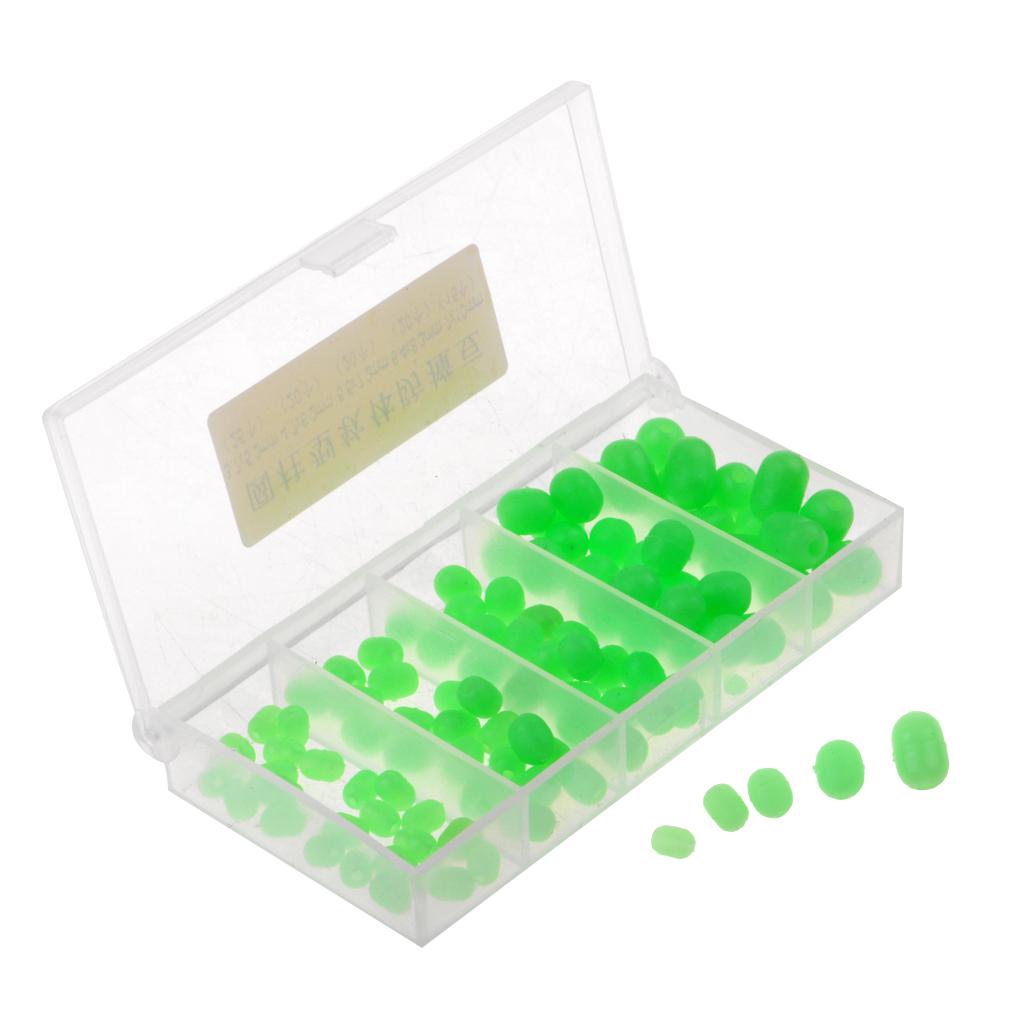 Sea Fishing/Rig Beads Mixed Size-100pcs Bead Luminous Fishing Beads