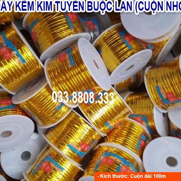 CUỘN DÂY KẼM KIM TUYẾN BUỘC LAN, GHÉP CÂY 100M - DÂY BỀN ĐẸP ( MÀU NGẪU NHIÊN)