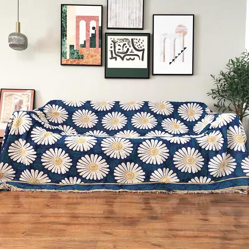 Thảm Hoa Cúc Trang Trí phòng khách phong cách cổ điển 1m8x2m3