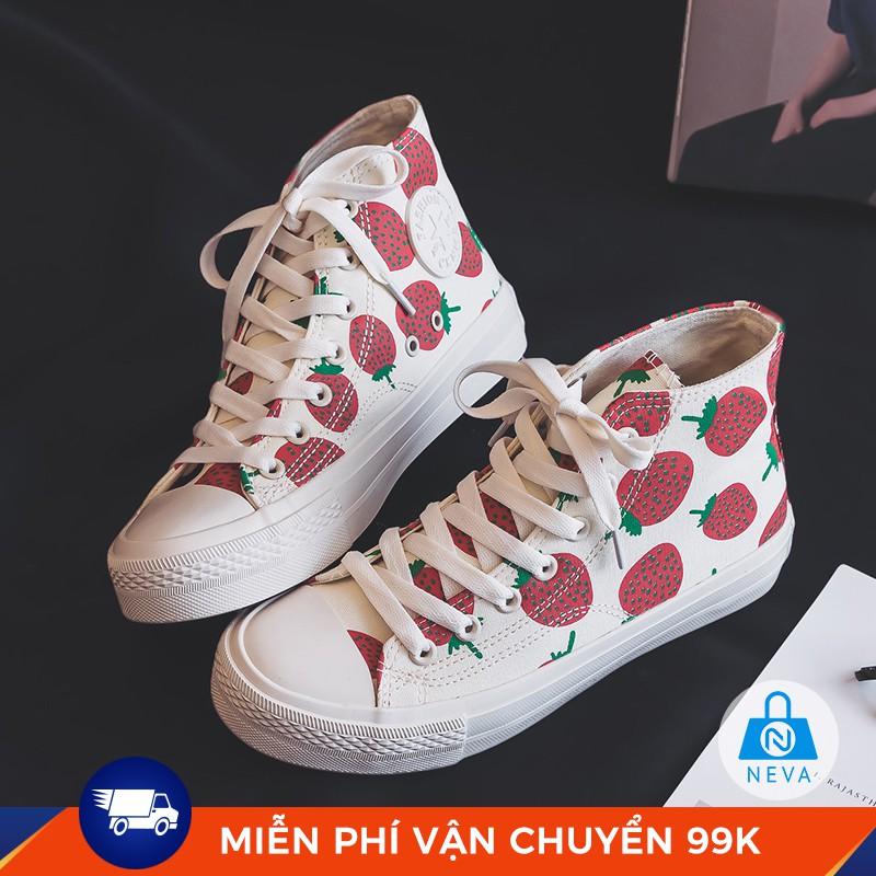 Sneaker Cho nữ hình dâu tây cao cổ siêu hot NEVA2527