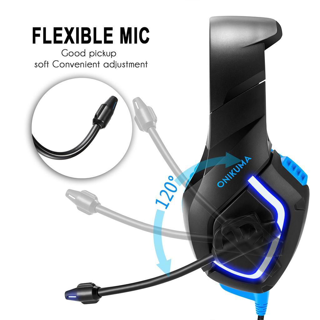 Stereo Bass Surround Gaming Headset with Mic for PC