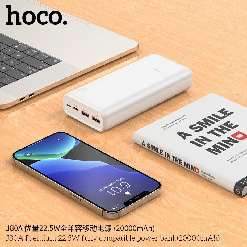 Pin Sạc Dự Phòng Hoco Sạc Nhanh J80A PD20W QC3.0 20000Mah 22.5W Hàng Chính Hãng