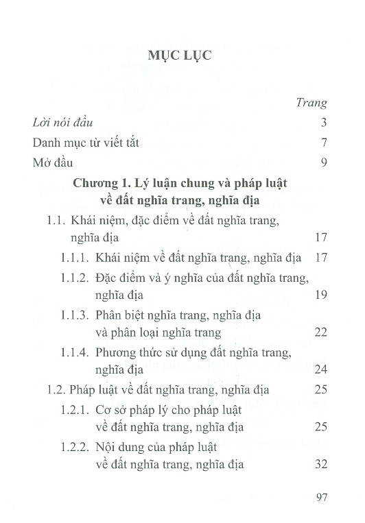 Pháp Luật Về Đất Nghĩa Trang, Nghĩa Địa Và Thực Tiễn Thi Hành (Sách Chuyên Khảo)