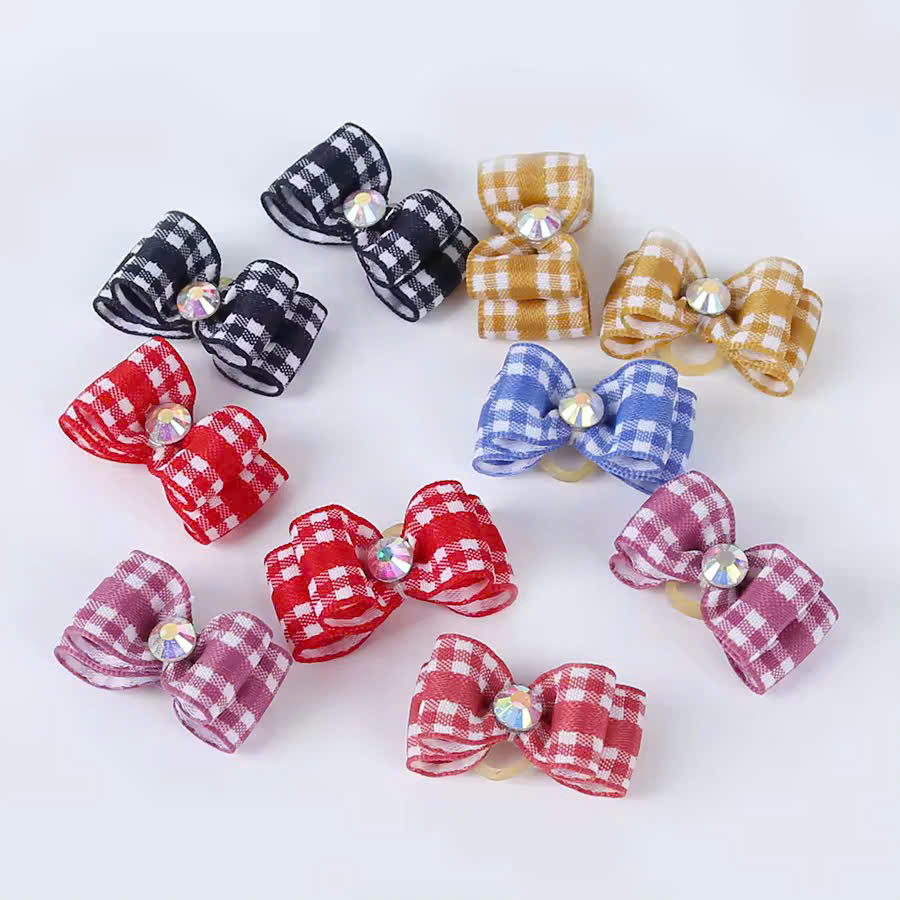 NƠ KẸP TÓC SANG TRỌNG NHIỀU MÀU DỄ THƯƠNG MÃ 12 XINH XẮN CHO THÚ CƯNG CHÓ MÈO