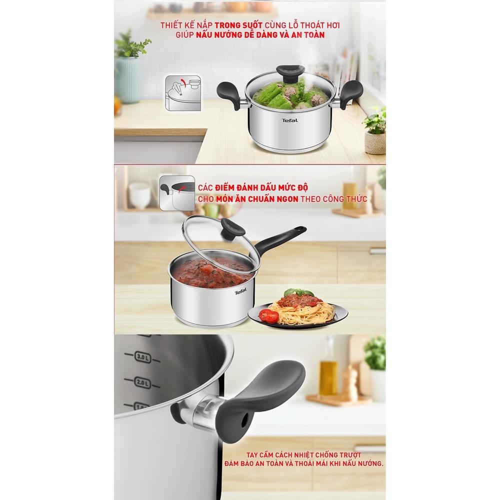 Bộ nồi Tefal Primary 16/20/24cm - Hàng Chính Hãng