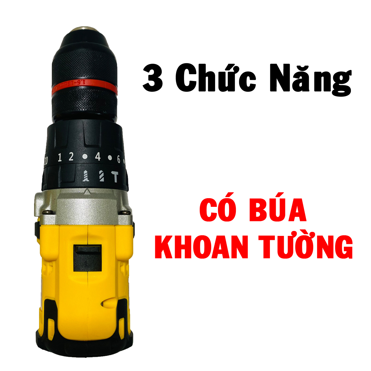 Bộ Khoan Dewalt Pin 10 CELL, 199V  AutoLock 13 Ly 3 Chức Năng Có Búa - Chuyên Dụng Khoan, Bắt Vít, Bắn Tôn Máy Không Chổi Than 