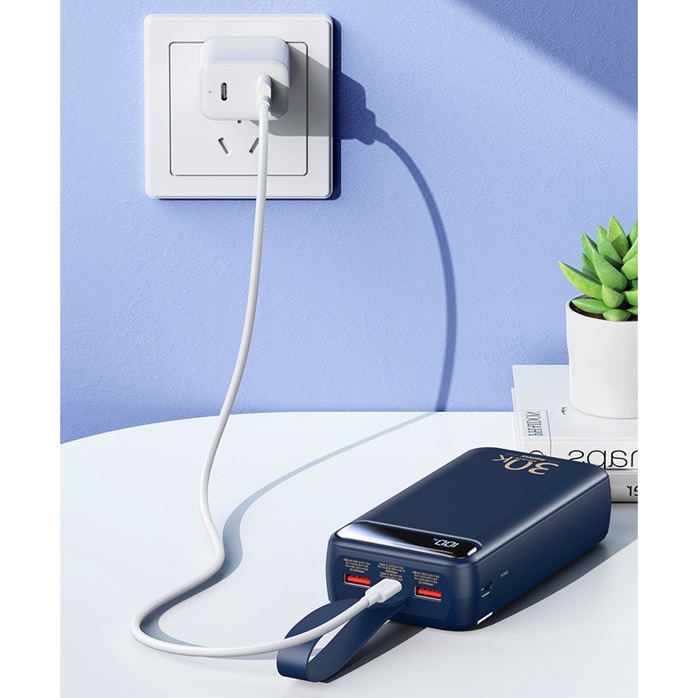 Pin Sạc Dự Phòng Remax RPP-522 Dung Lượng 30000mAh, Sạc NHanh 22.5W, Tích Hợp 3 Cổng Sạc Nhanh - Hàng chính hãng