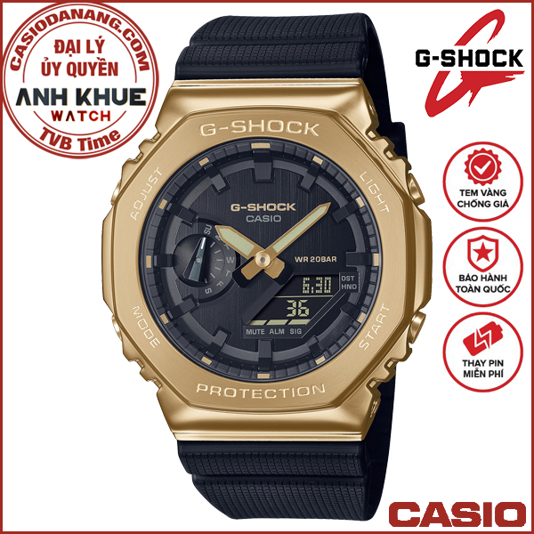 Đồng hồ nam dây nhựa Casio G-Shock chính hãng GM-2100G-1A9DR (44mm)