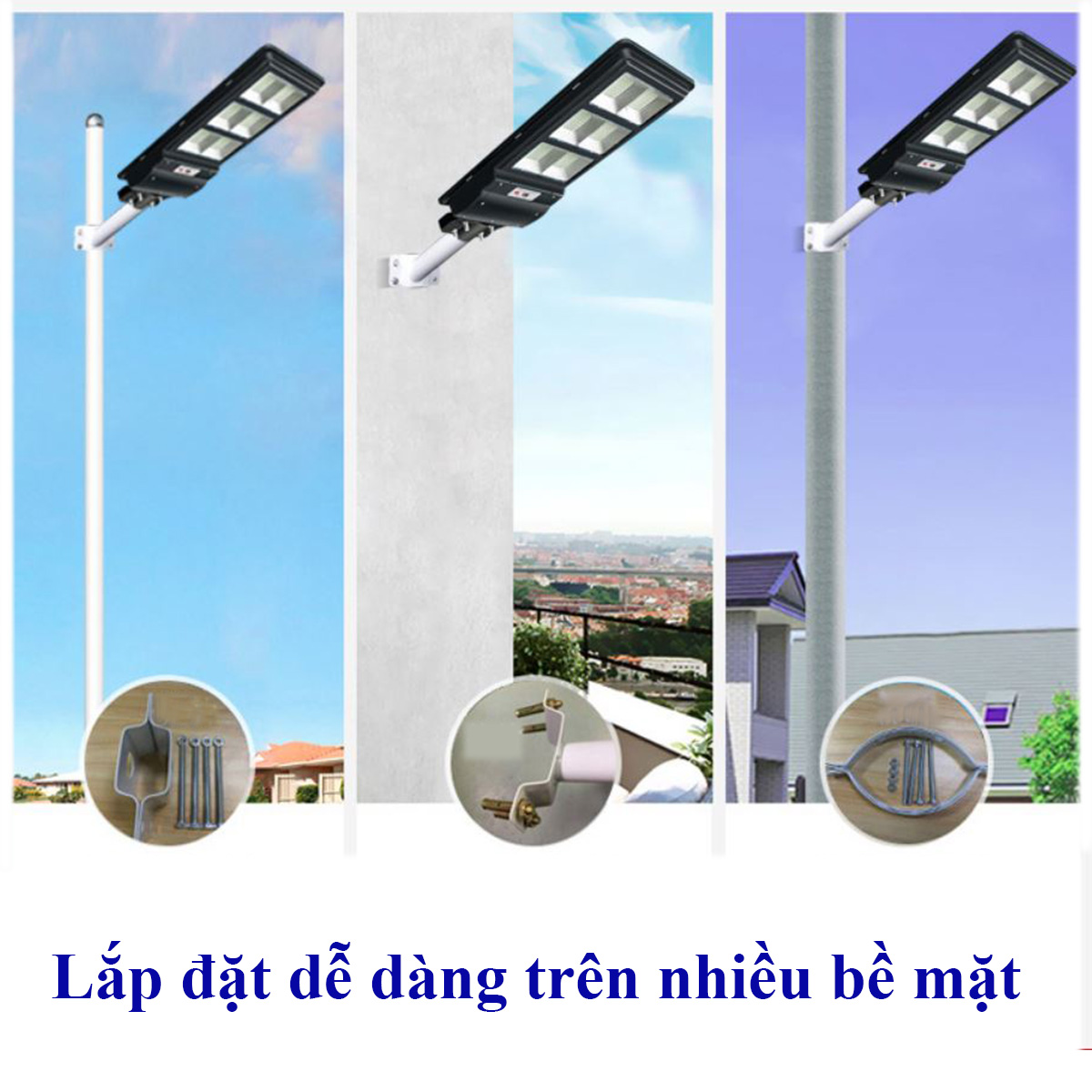 Đèn Led Năng Lượng Mặt Trời Công Suất Lớn 120w 180w 240w - Dễ dàng lắp đặt, Điều Khiển Từ Xa Cầm Tay, Đạt chuẩn IP65 chống nước, Chíp Led 5730, Hẹn Giờ Thông Minh, Radar Cảm Biến Thông Minh.