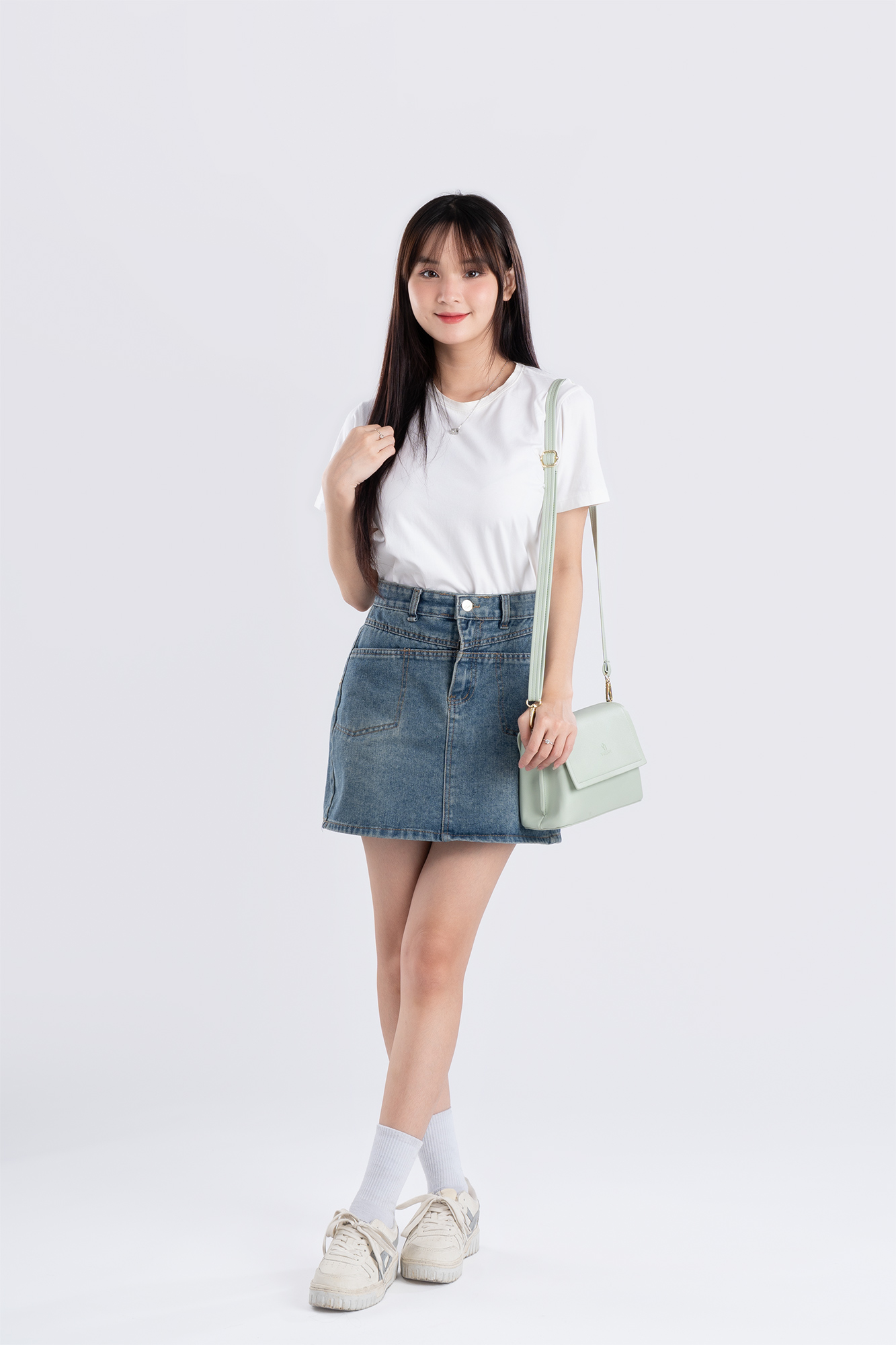 Túi Yuumy ( Thời trang nữ đi chơi size 20 - Túi đeo chéo da Seasand YN195 )