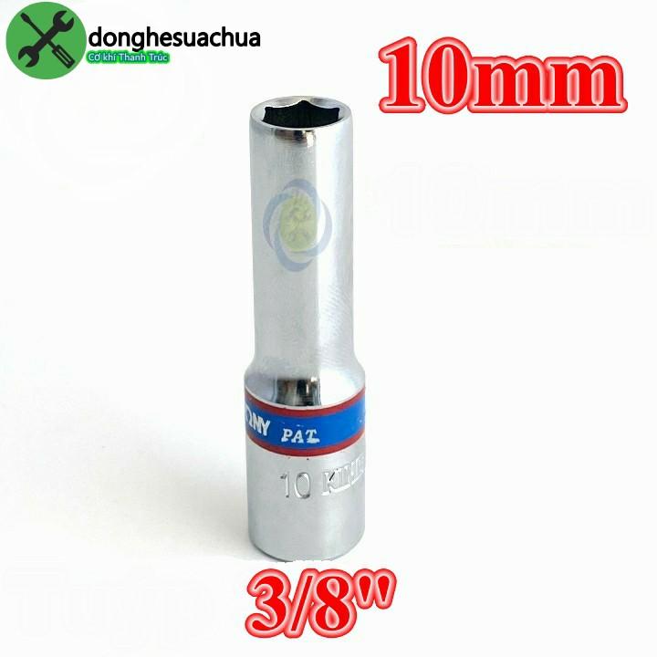 Tuýp 10mm loại 3/8 dài 63mm có 6 cạnh màu trắng Kingtony 323510M