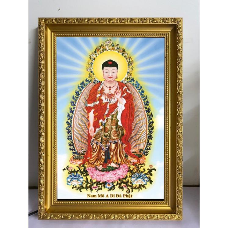 Tranh đèn led nhiều mẫu, adida , tam thánh, quan âm, dược sư, hình thờ cao cấp