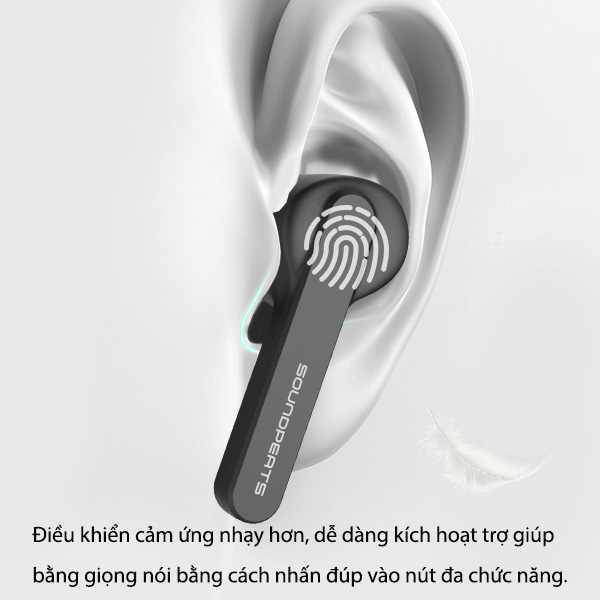 Tai Nghe Bluetooth Earbuds SoundPeats TrueCapsule có thiết kế công thái học và 3 kích thước của eartip mang lại sự vừa vặn thoải mái và cực kỳ chắc chắn - Hàng Chính Hãng