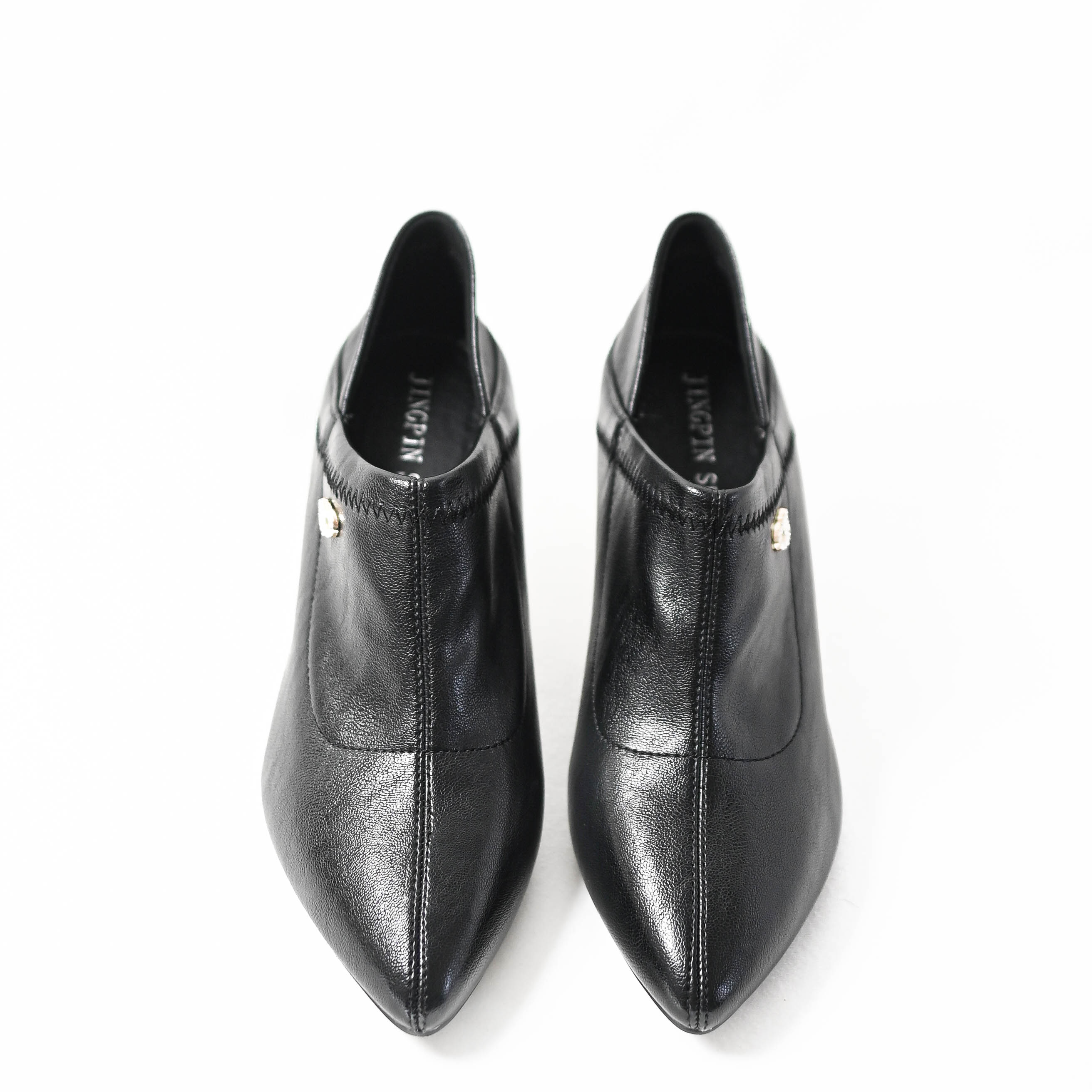 Giày boot cao gót cổ thấp nữ