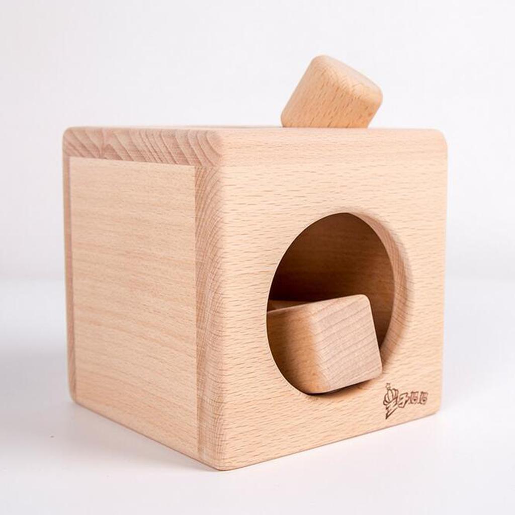 Wooden Shape Sorter Box - Baby Geometric Building Block Sorting & Matching Game Toys Early Shapes Cognitive Learning