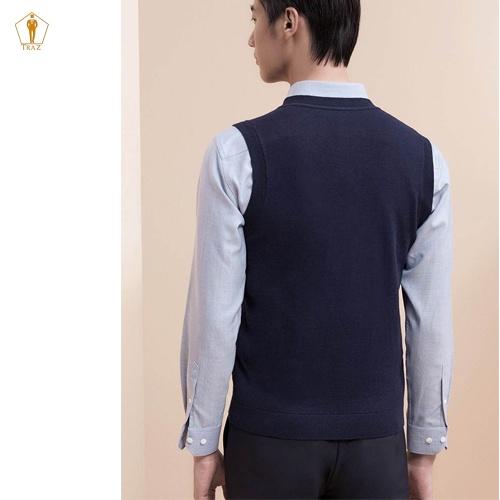 Áo gile len nam nư TRAZ ghile len cao cấp form rộng.
