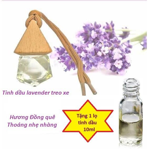 Tinh dầu treo xe, treo phòng Hương Lavender tặng 1 lọ tinh dầu 10ml