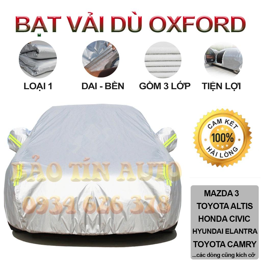 Bạt phủ trùm bảo vệ xe ô tô vải dù Oxford loại 1 che nắng, mưa chống nóng cao cấp 4,5,7 chỗ