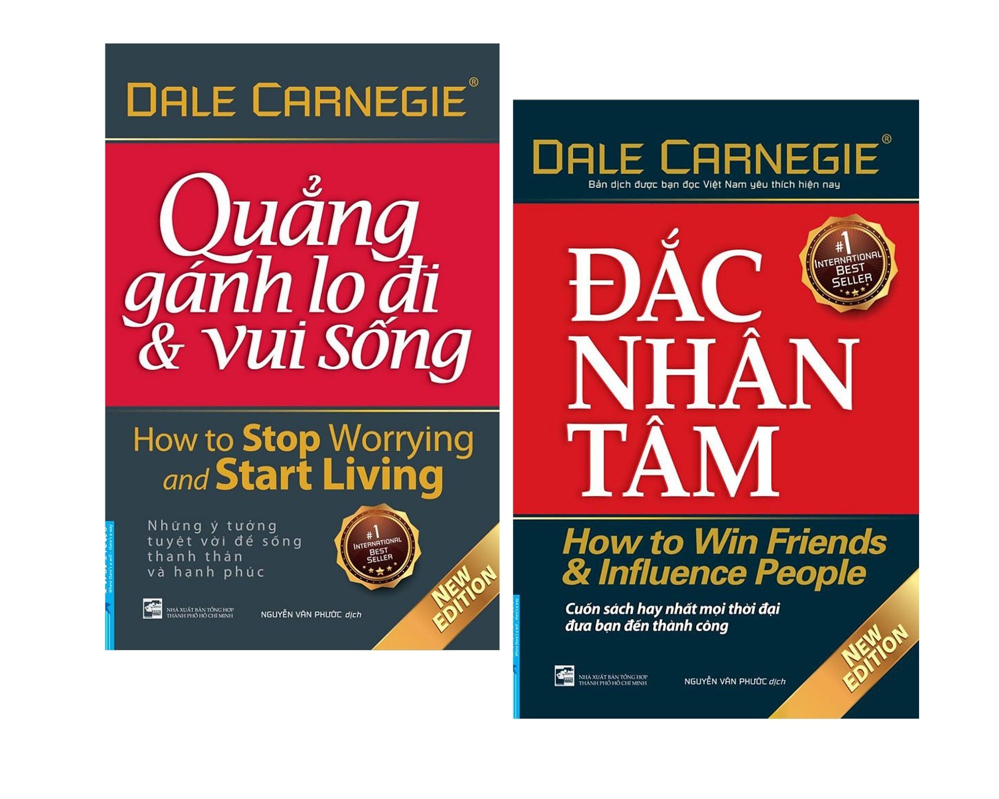 Com bo sách nghệ thuật sống bất hủ: Quẳng Gánh Lo Đi &amp; Vui Sống (Tái Bản) + Đắc Nhân Tâm (Bìa Mềm)(Tái Bản)