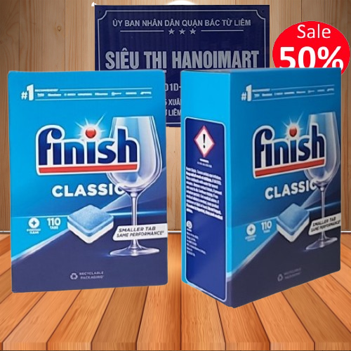 Combo 2 hộp 110 viên rửa bát Finish Classic Dishwasher Tablets