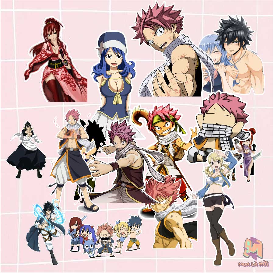 Miếng dán Stickers chủ đề Hội pháp sư Fairy Tail