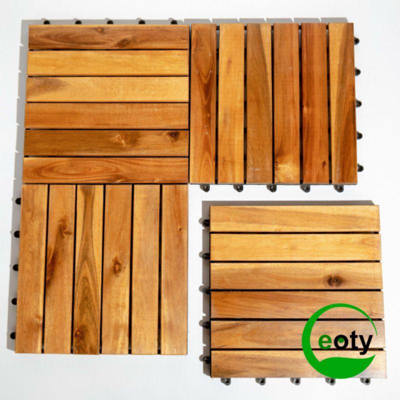 Vỉ gỗ lát sàn 6 nan 30cm×30cm