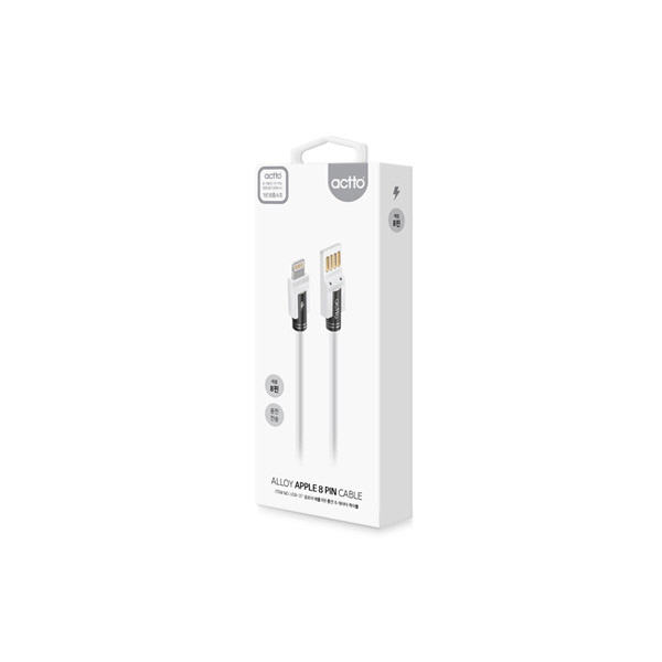 Cáp sạc và truyền dữ liệu lightning 8 pin chất liệu hợp kim dành cho Apple - Actto USB-37 - Hàng chính hãng