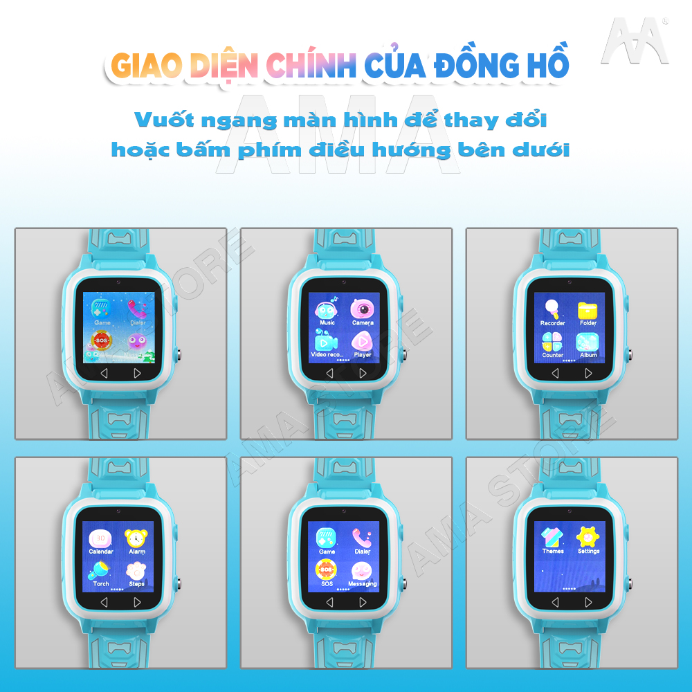 Đồng hồ Thông minh 25 GAME Y8S gắn thẻ nhớ 32G Nghe nhạc Lắp Sim gọi Điện thoại không cần App Quản lý Hàng nhập khẩu