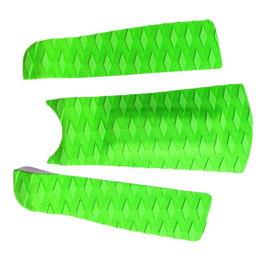 3 Pieces Premium EVA Diamond Patterned Anti-skid Surfing Traction Pad Surfboard Kiteboard Paddleboard Tail Pad Deck Grip