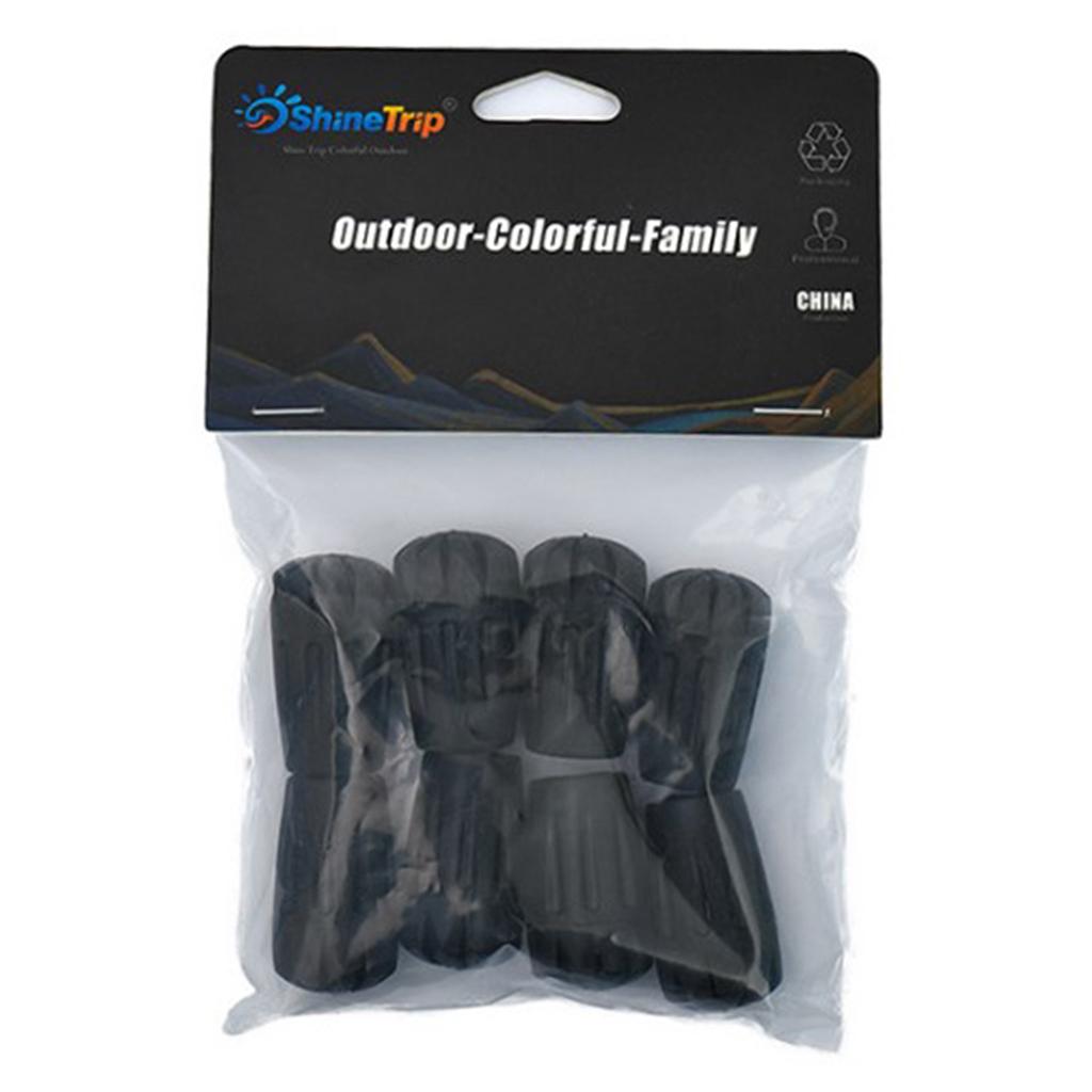 2x8pcs Rubber Replacement Tips Hiking Stick Walking Trekking Pole Protector