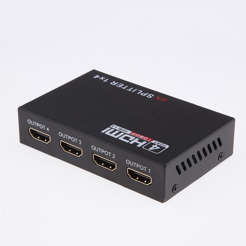 HDMI Splitter 1 x 4/1 In 4 Out Amplifier Switcher Box Support 4KX2K 3D