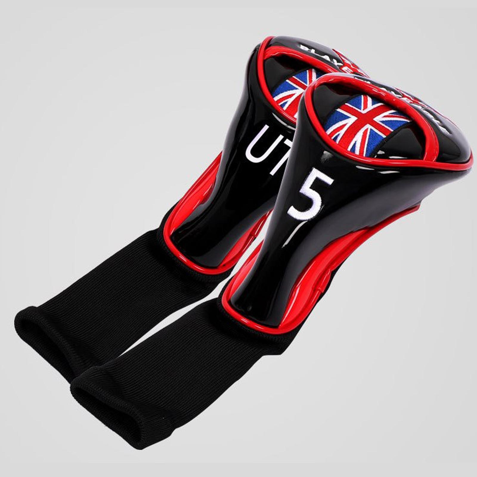 4Pcs Golf Head Covers Set for Driver Fairway Wood with No. Tag