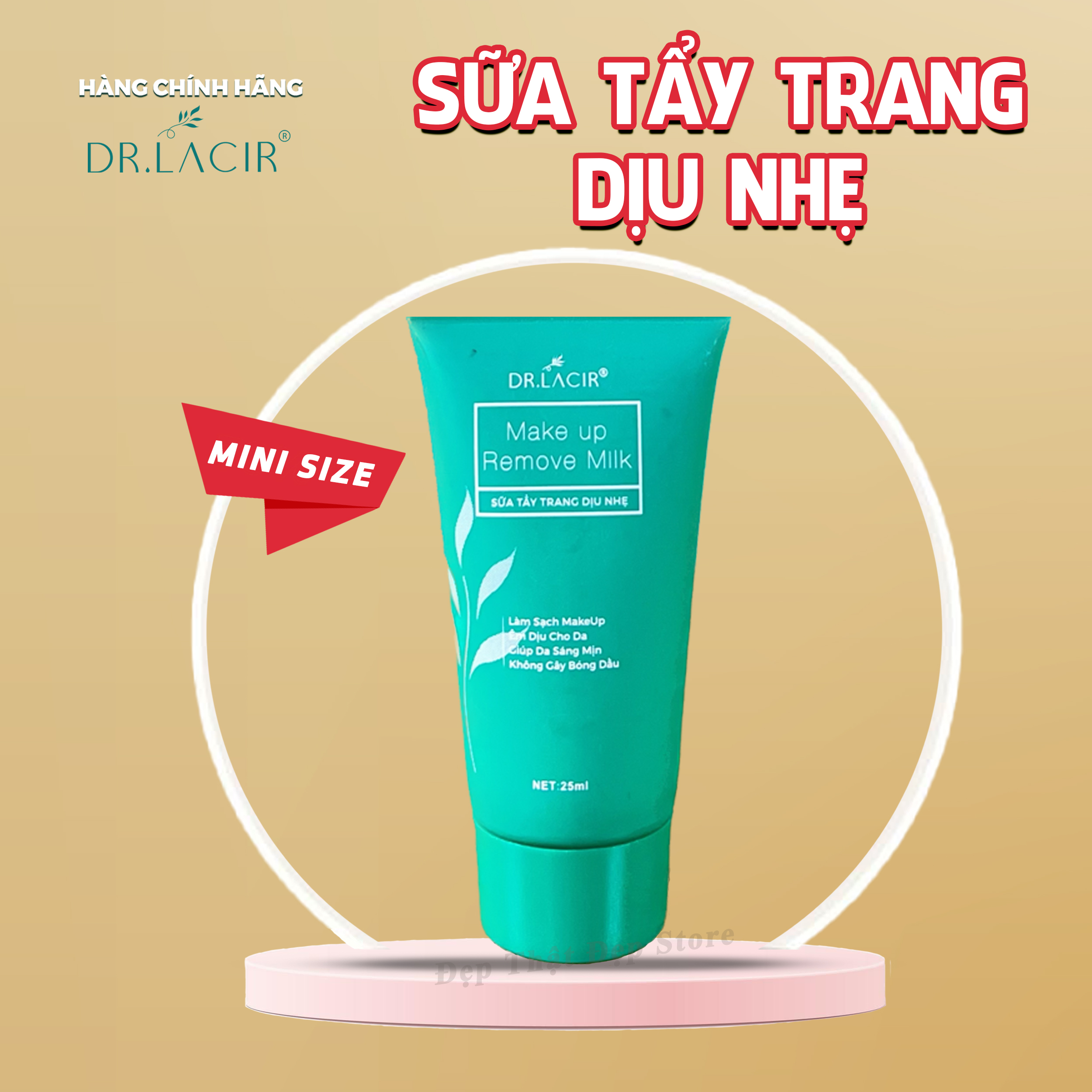 [Mini Size] Sữa Tẩy Trang Dịu Nhẹ Dr.Lacir - Make Up Remove Milk 120ml, dành cho mọi loại da (Chính Hãng Dr Lacir)