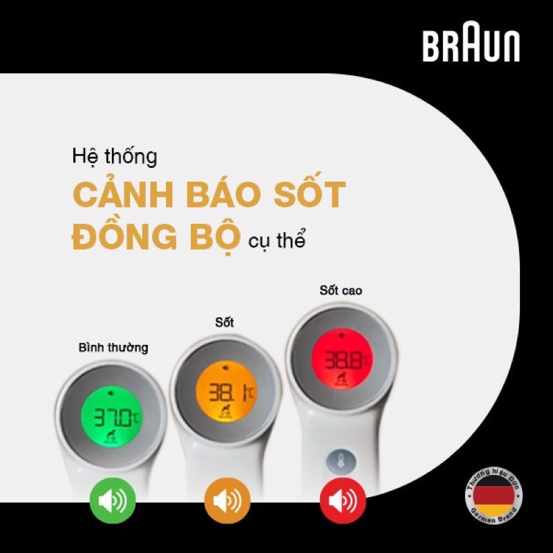 Nhiệt kế đo trán không chạm Braun BNT400WE, BNT400 | Bảo Hành 2 Năm