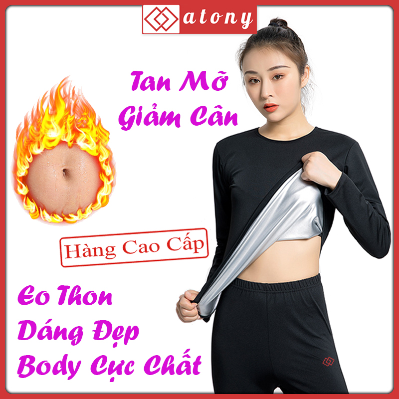 Áo Tập Đốt Mỡ Hỗ Trợ Giảm Cân ATONY Chính Hãng, Tăng Sinh Nhiệt Đổ Mồ Hôi, Đốt Mỡ Bụng, Định Hình Thon Gọn