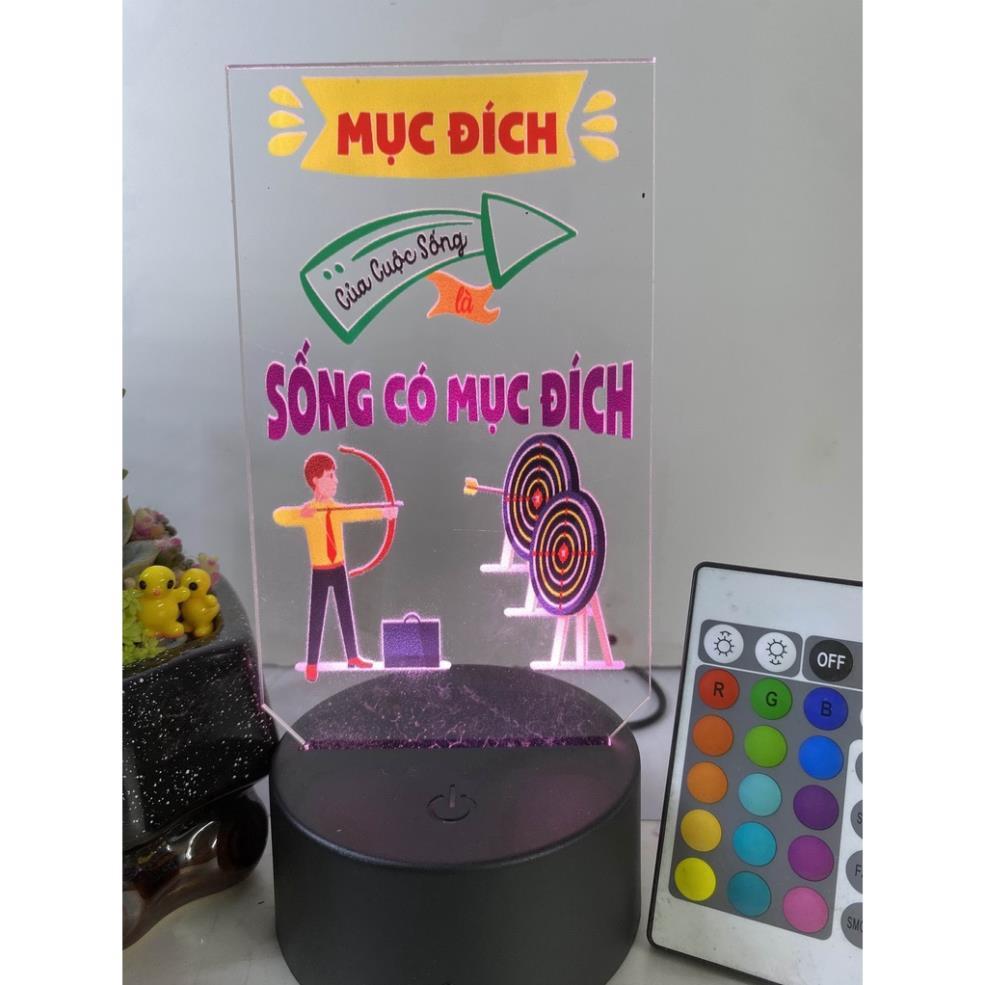 23 Châm ngôn sống, Tranh đèn led trang trí bàn làm việc, phòng ngủ, phòng khách -Dled-23