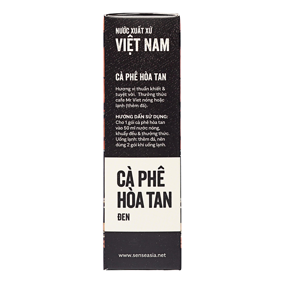 Cà phê Đen Hòa Tan Mr Việt 40g - Mr Viet Black Instant Coffee - (20 gói x 2gr )