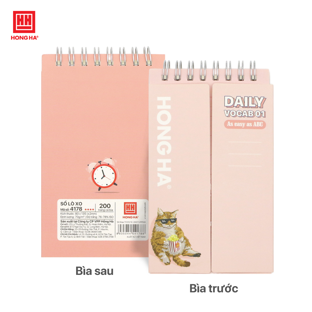 Sổ học từ vựng Daily Vocab 01 Hồng Hà 200 trang - 4178