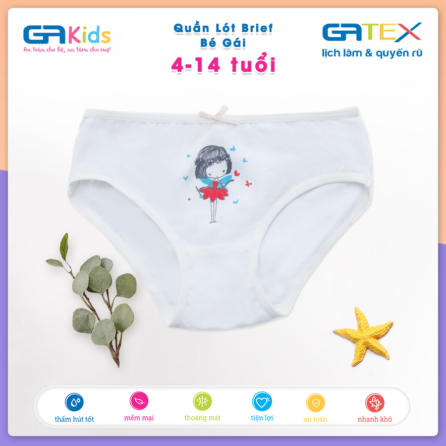 Set 3 Quần Lót Brief Cho Bé Gái GAKIDS - Cotton Cao Cấp, Sự dễ thương và thoải mái