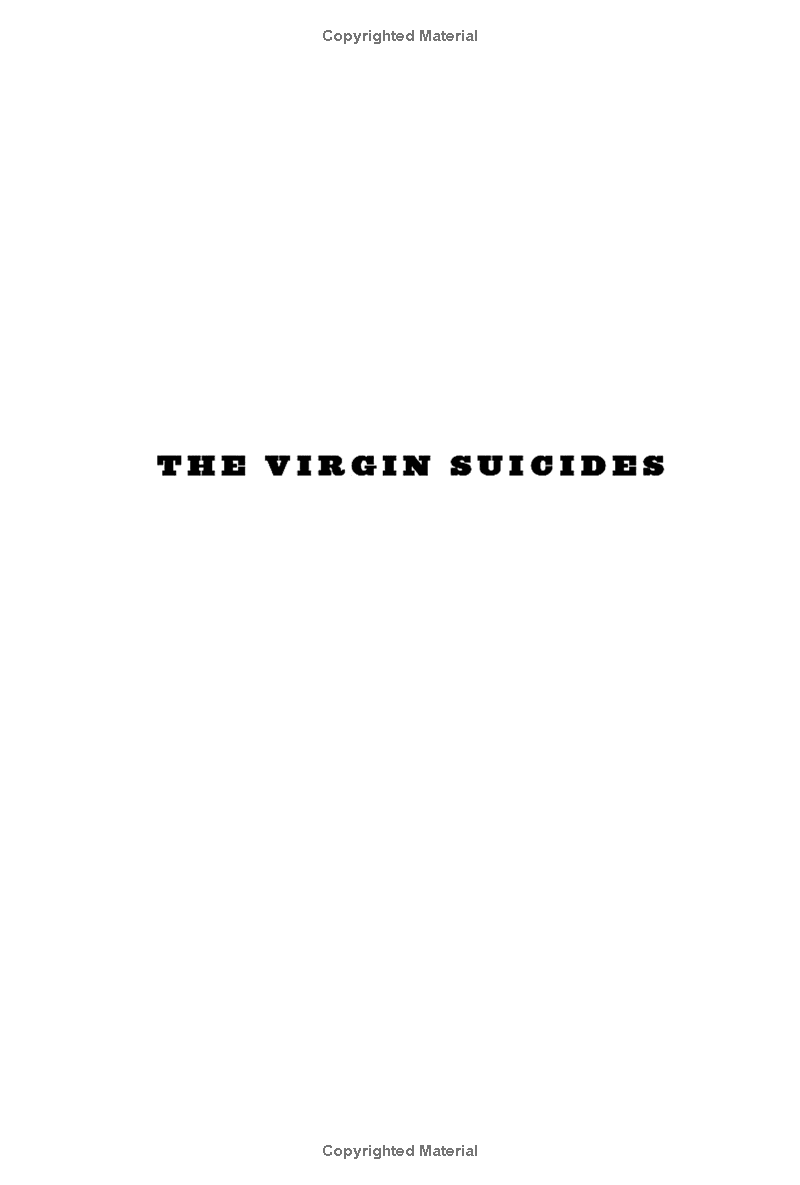 The Virgin Suicides: The International Bestseller