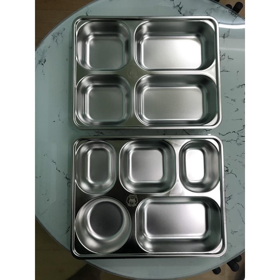 Khay cơm GORILLA inox cao cấp 4 ngăn, 5 ngăn loại Trung
