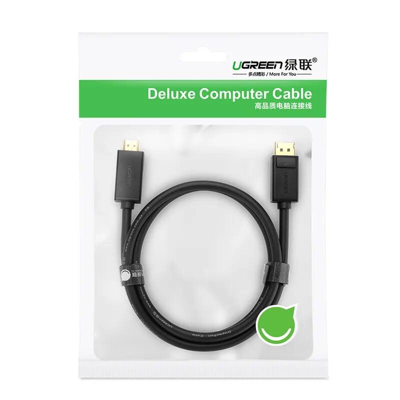 Ugreen UG10238DP101TK 1M Màu Đen Cáp chuyển đổi Displayport sang HDMI thuần đồng - HÀNG CHÍNH HÃNG