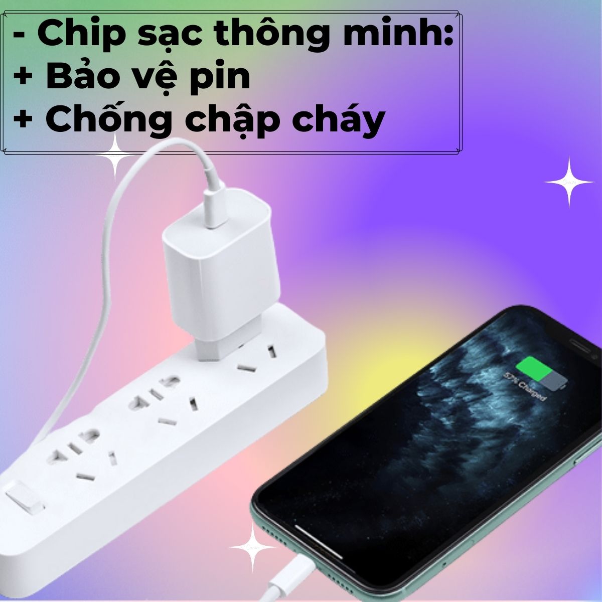 Củ sạc nhanh PD 20w đầu cắm Type-C  cho iphone, ipad – Mã.2